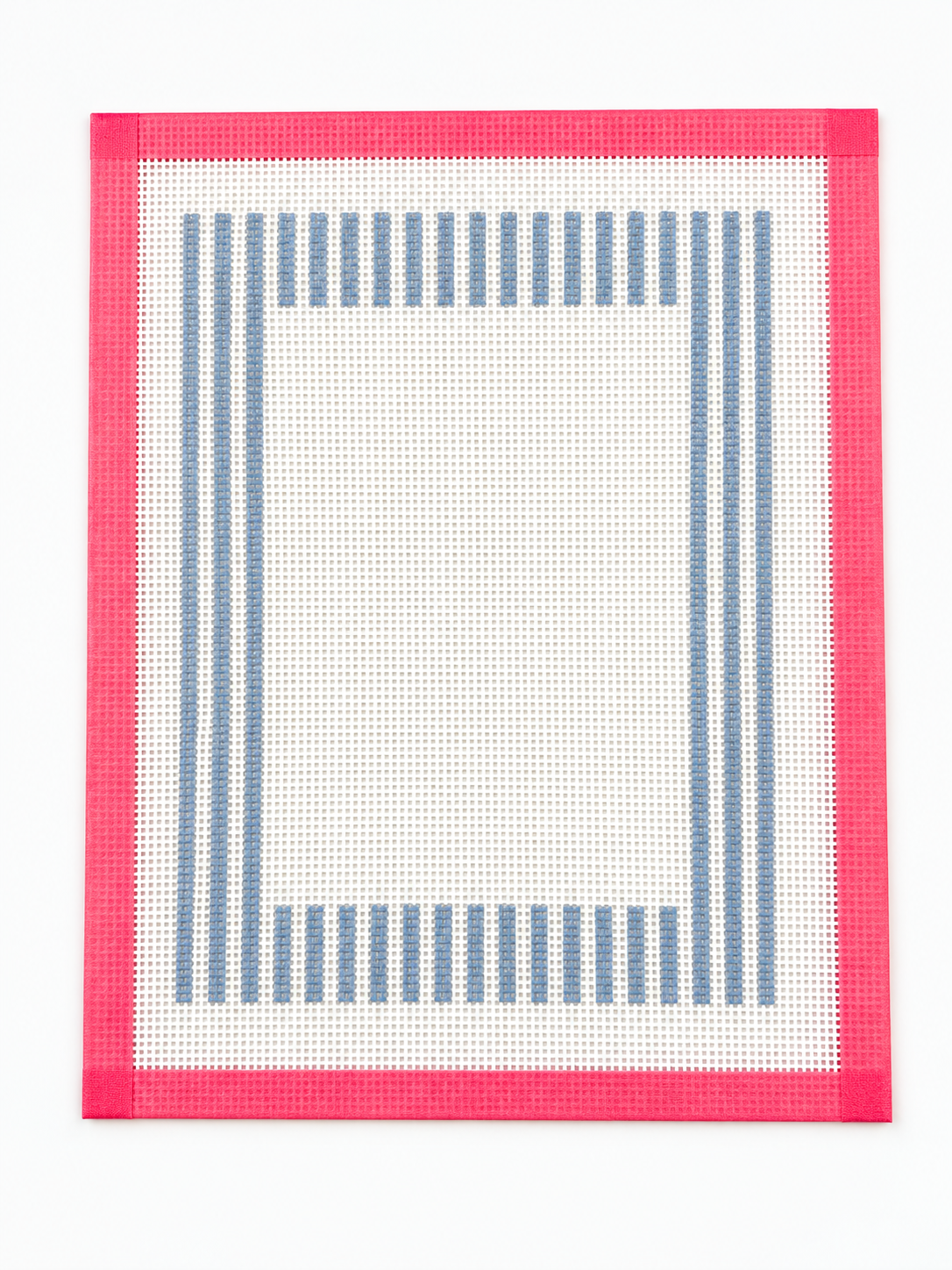 Blue Stripe Frame Needlepoint Canvas