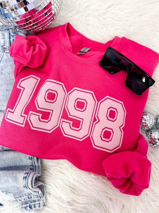 Custom Year Pink Sweatshirt
