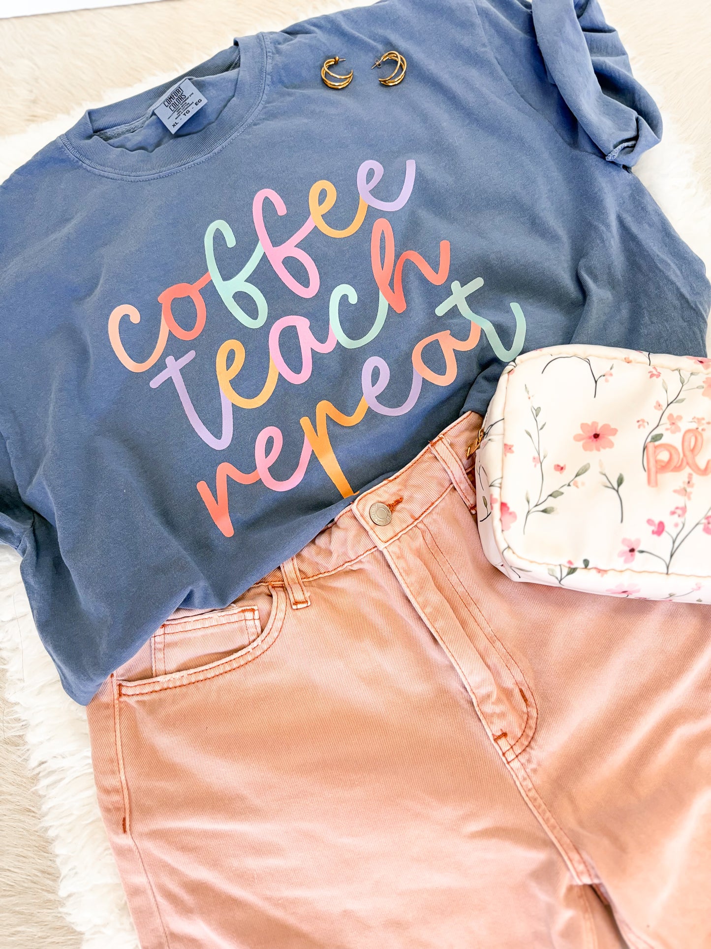 Coffee Teach Repeat Tee