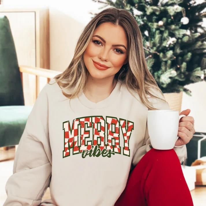 Merry Vibes Tee & Sweatshirt