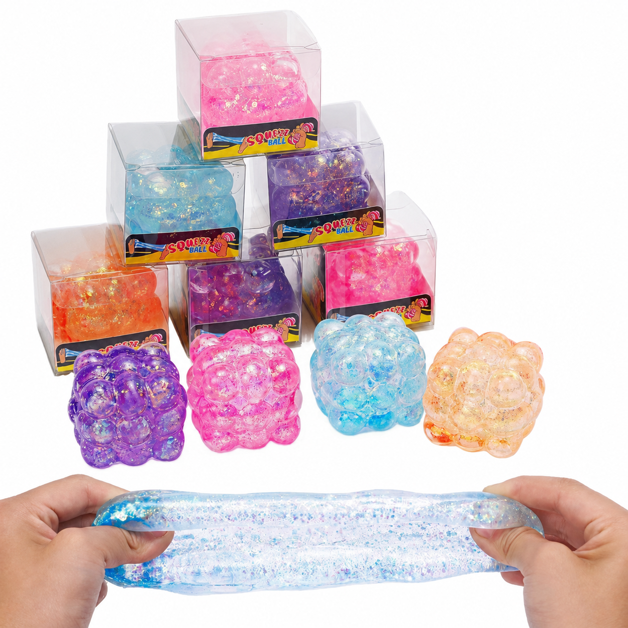Glitter Bubble Cube Squishy (ETA 5/29)