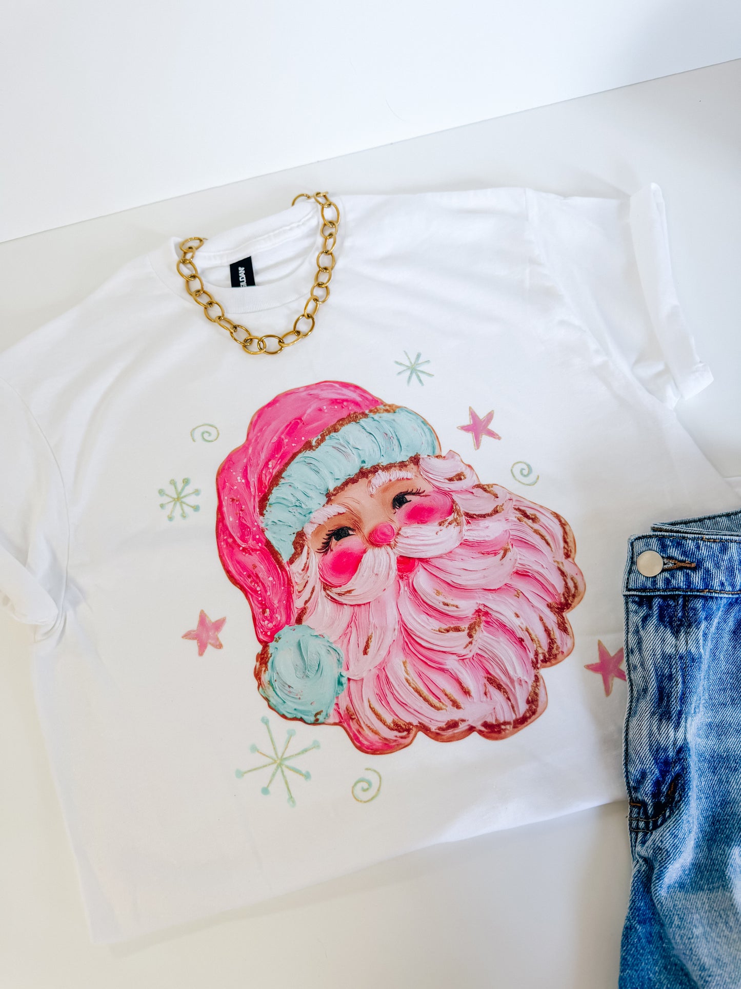 Painted Preppy Santa Tee
