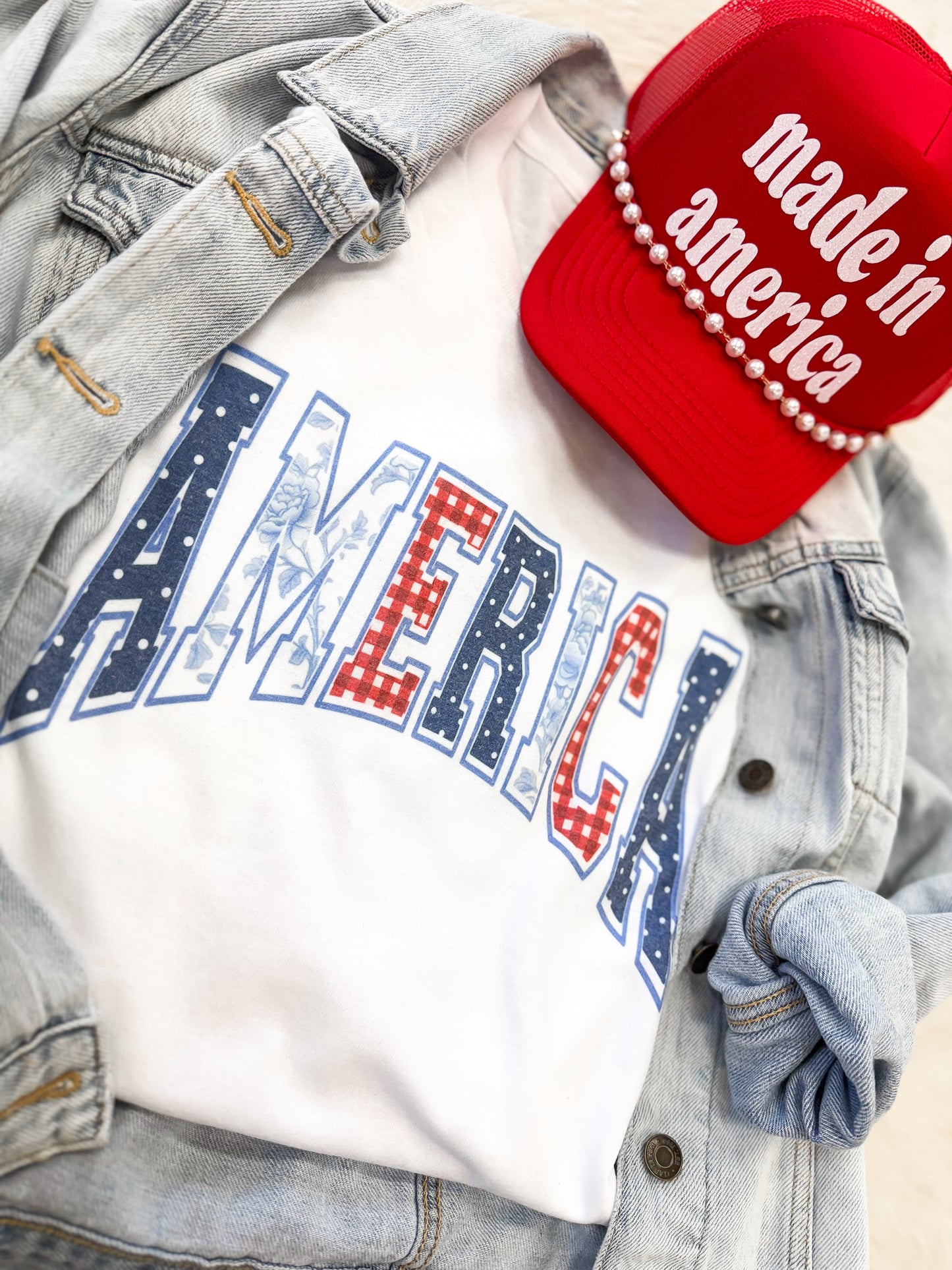 America Faux Appliqué Tee