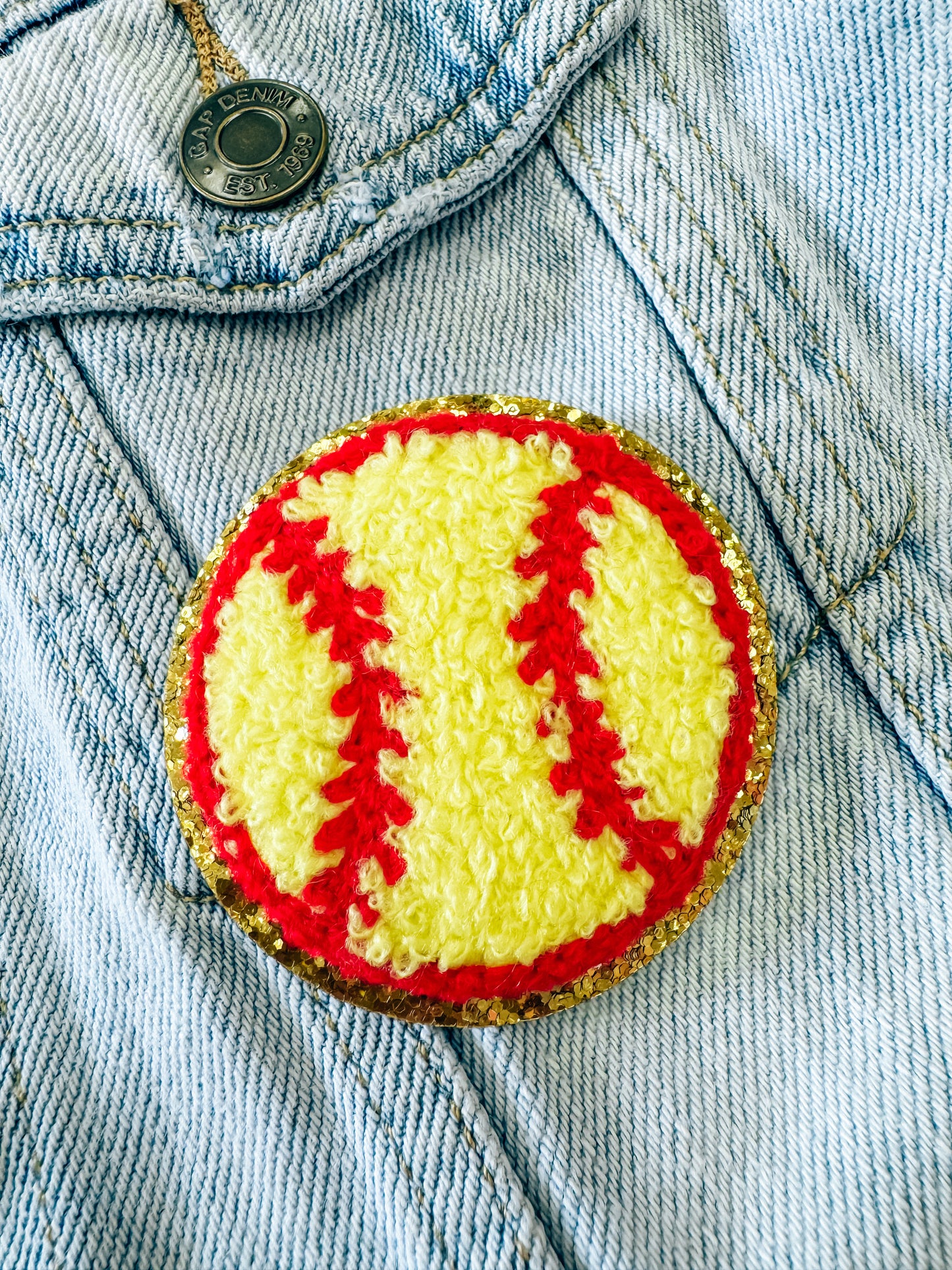 Softball Chenille Patch