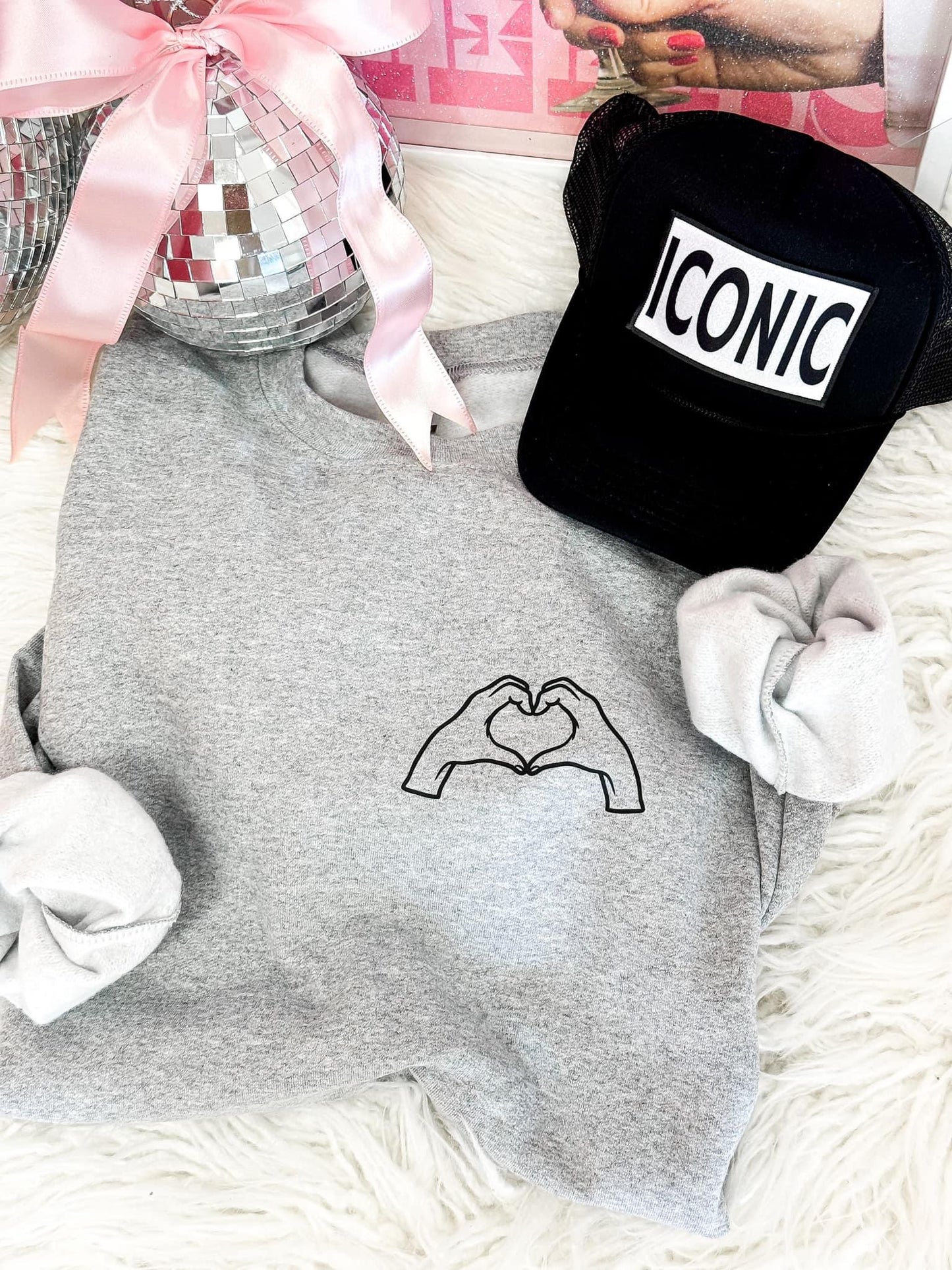 Better Days Are Coming With Heart Hands Pocket Sweatshirt