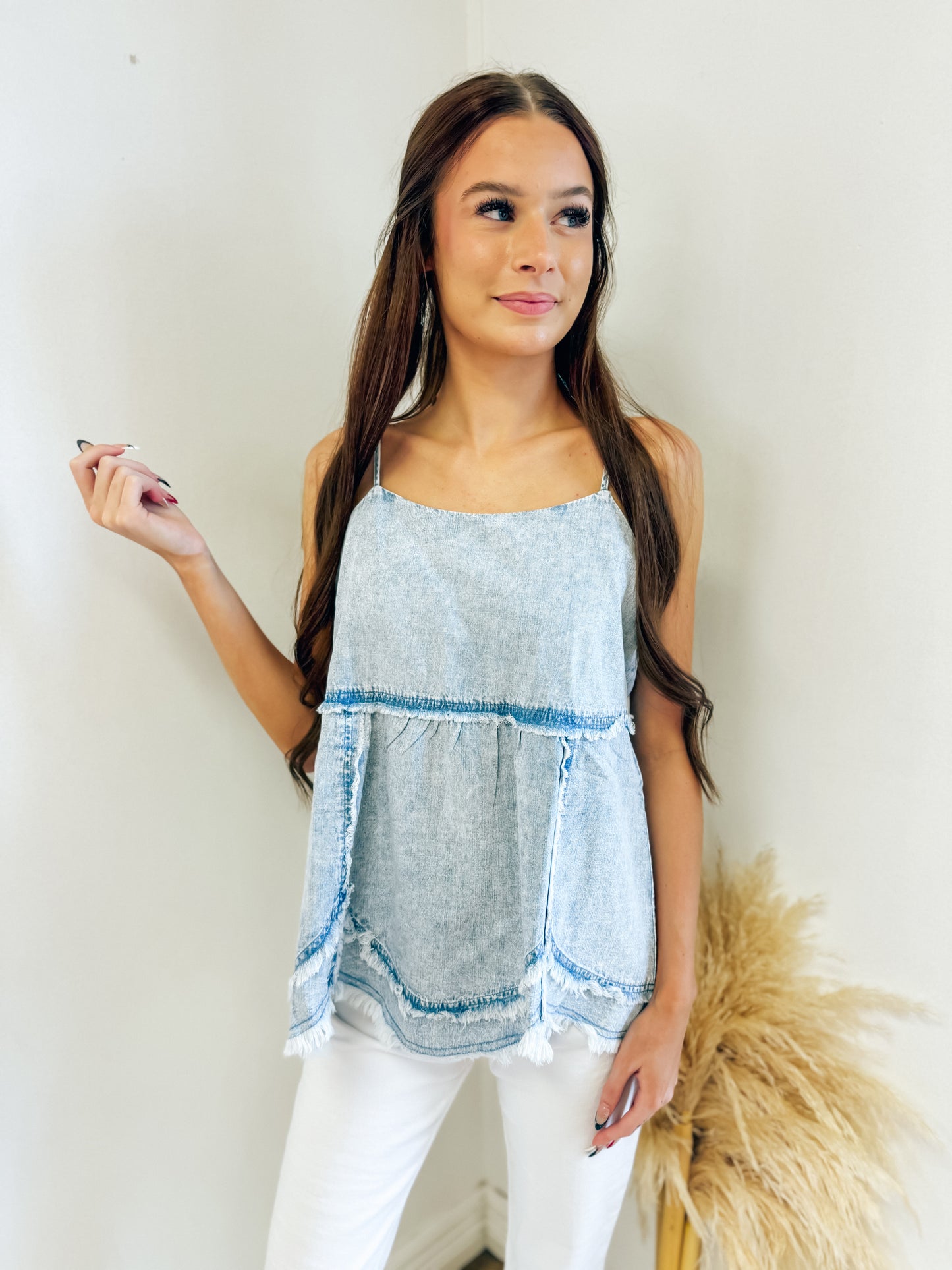 Summer Skies Denim Tank