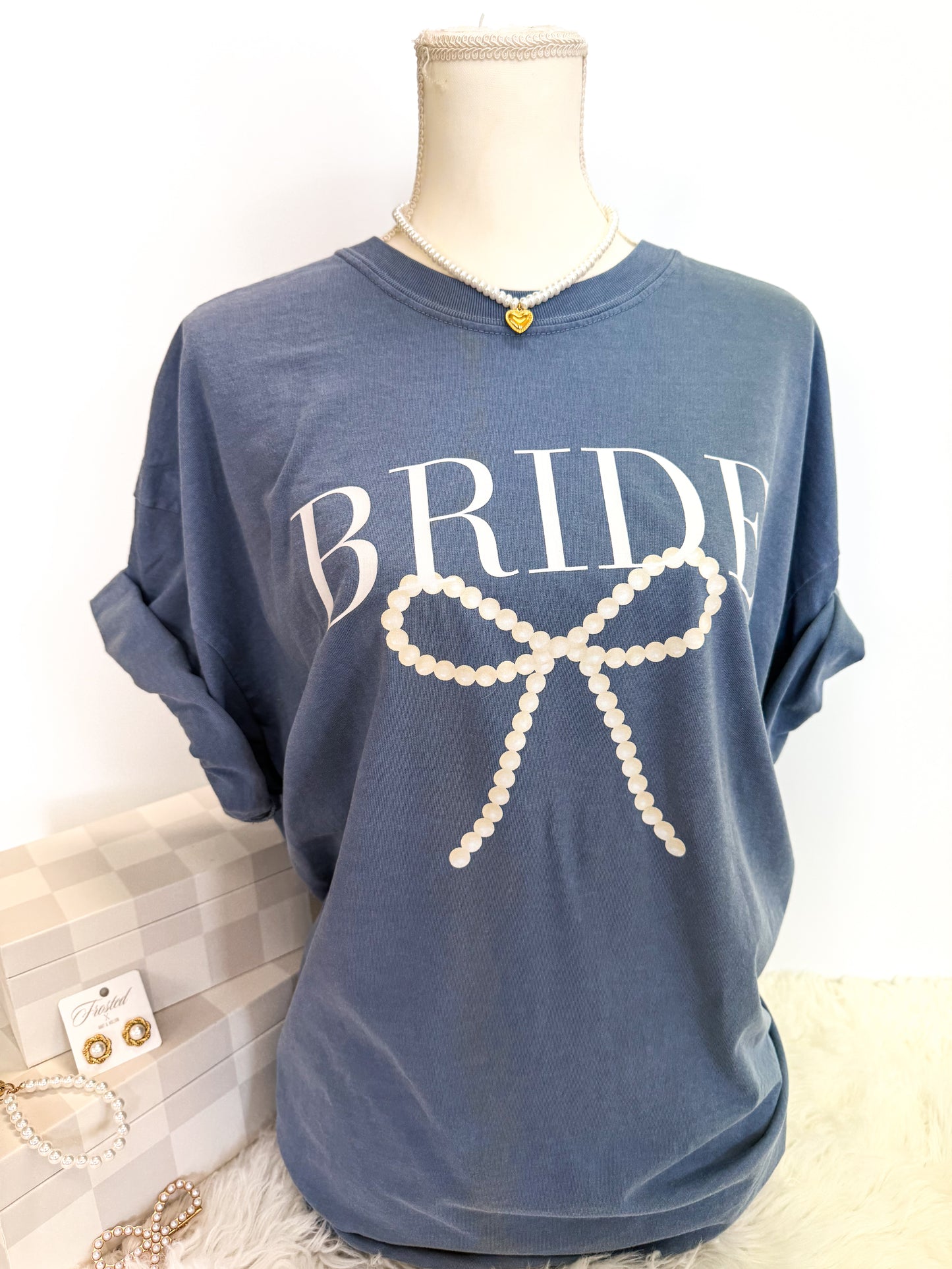 Bride Pearl Bow Tee