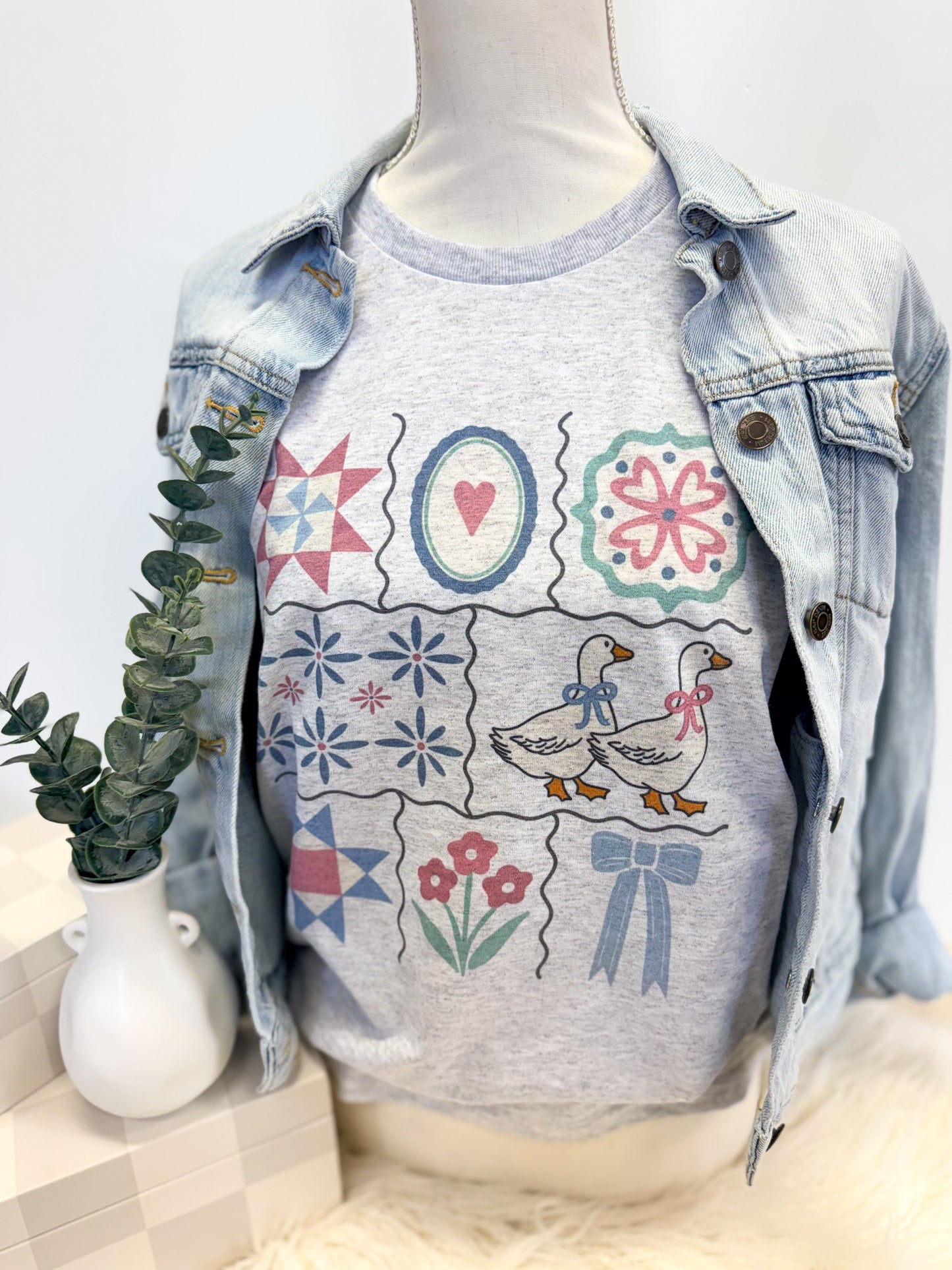 Cottage Quilt Goose Tee