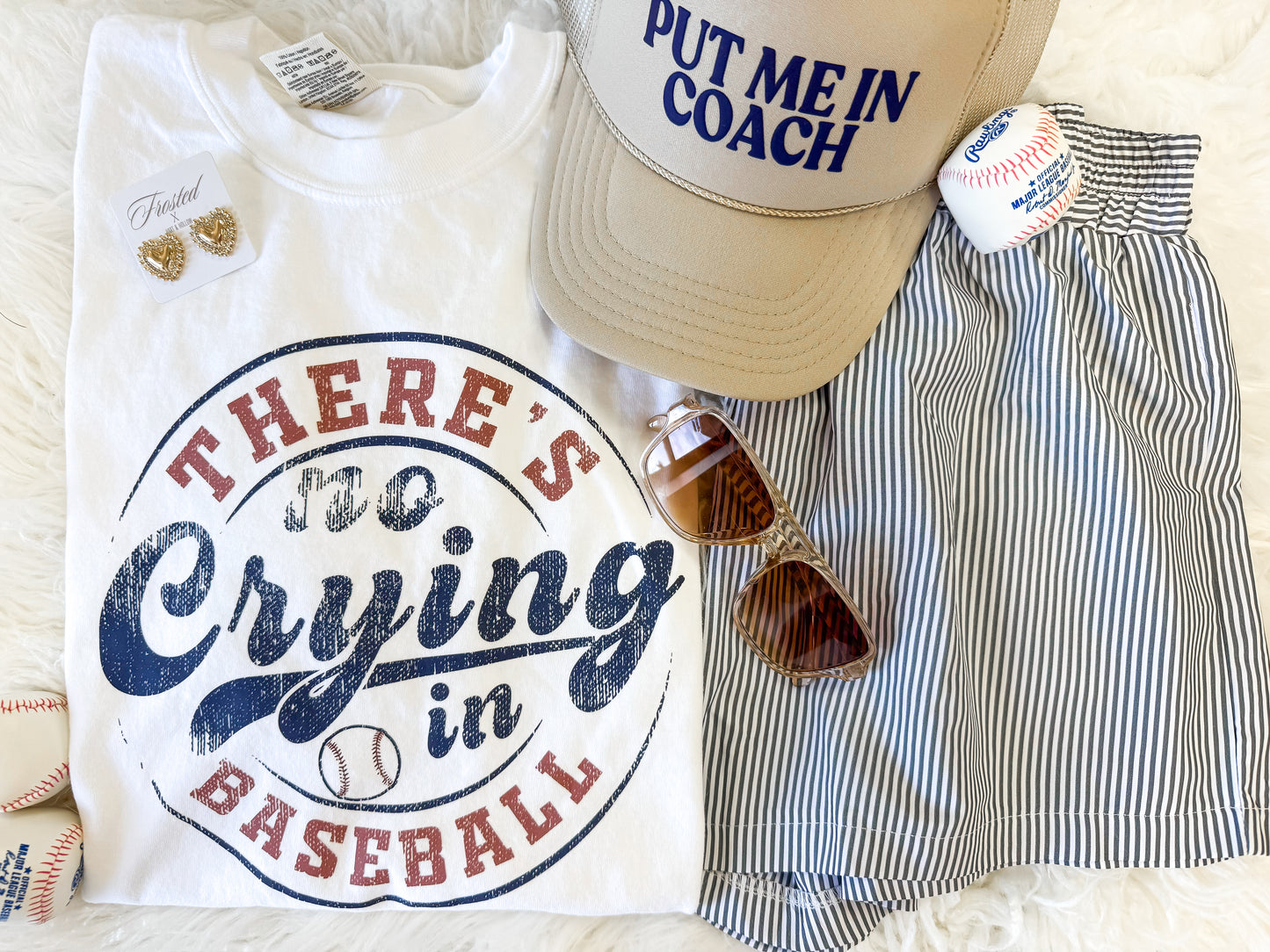 Theres No Crying In Baseball Tee