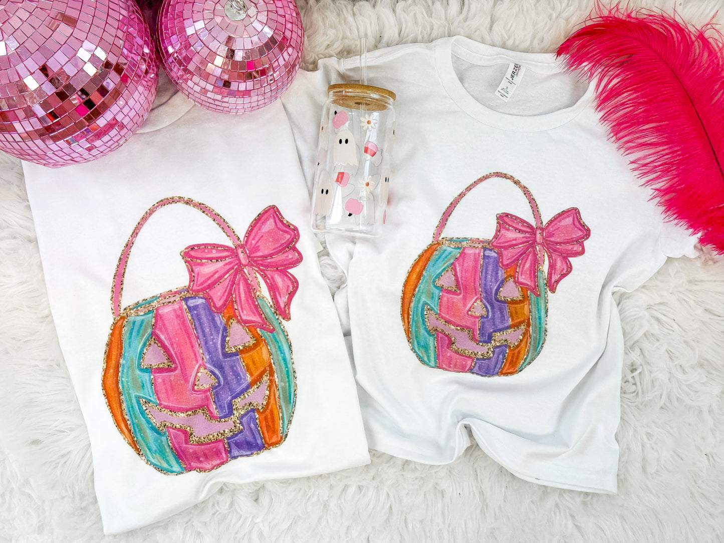 Rainbow Pumpkin Bucket Tees