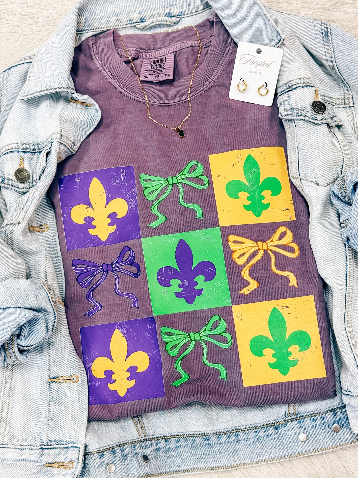 Mardi Gras Checkered Tee