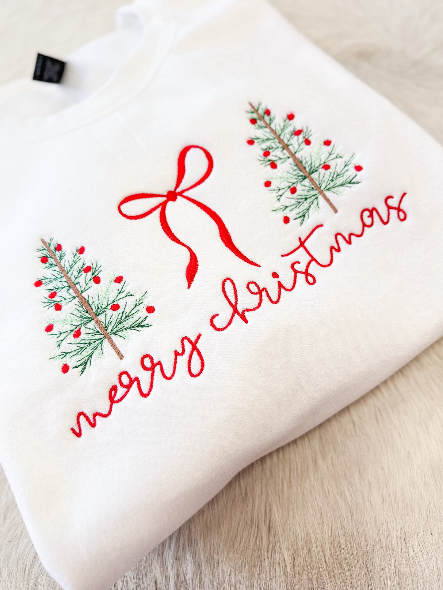 Merry Christmas Embroidered Sweatshirt