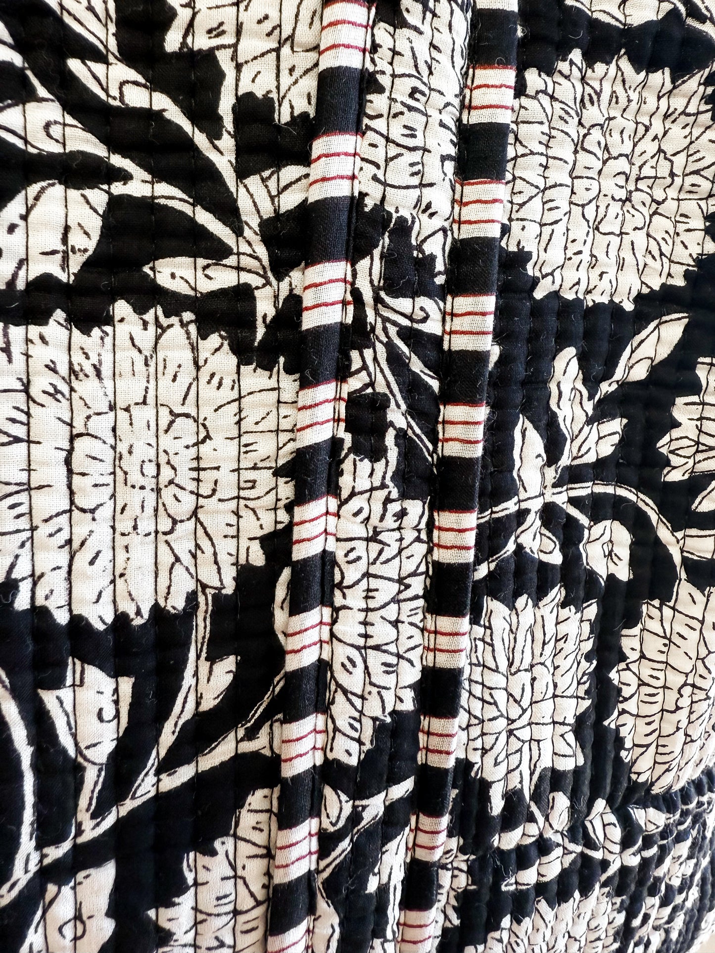 Midnight Bloom Quilted Tote