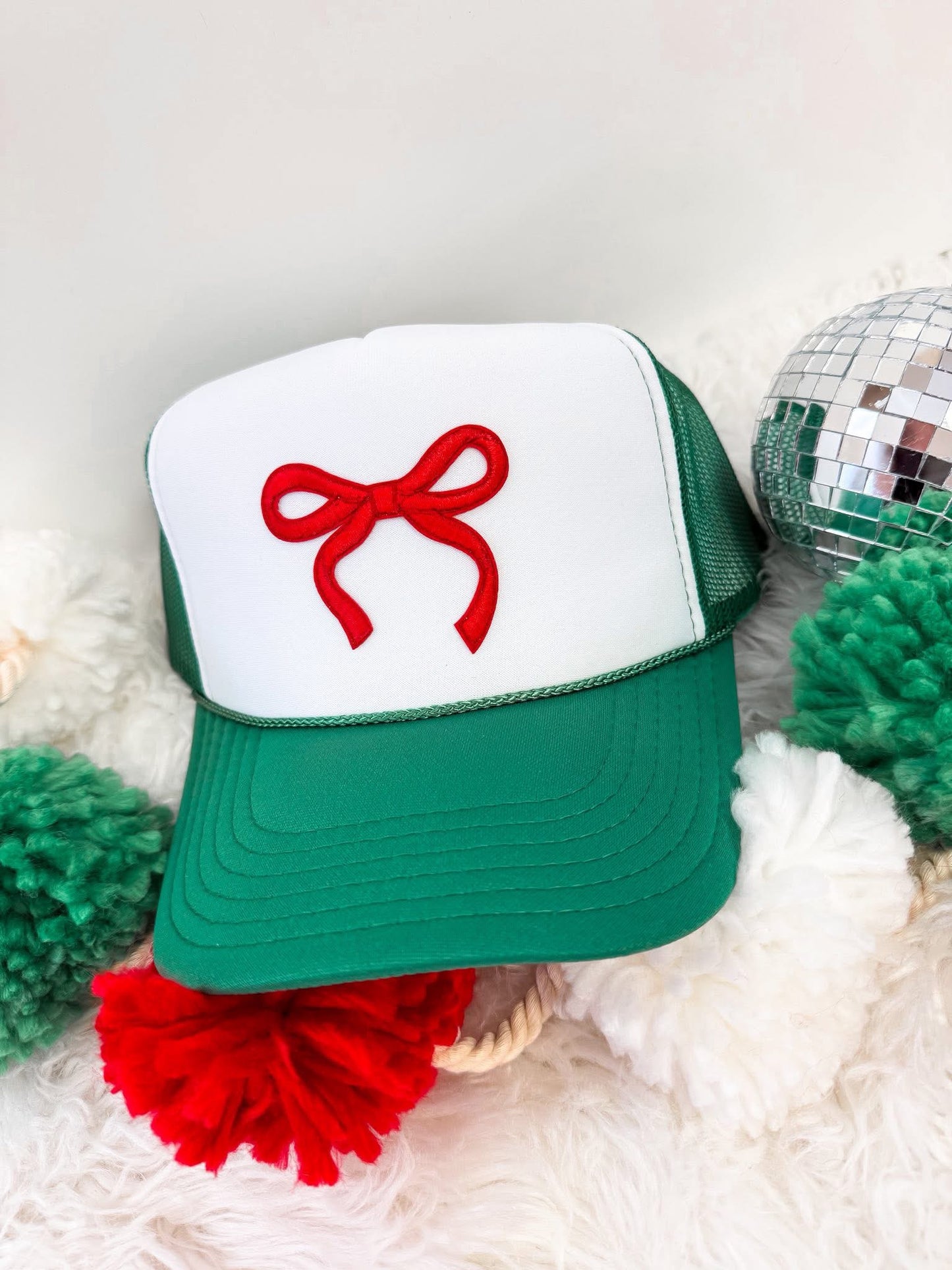 Christmas Bow Trucker Hat