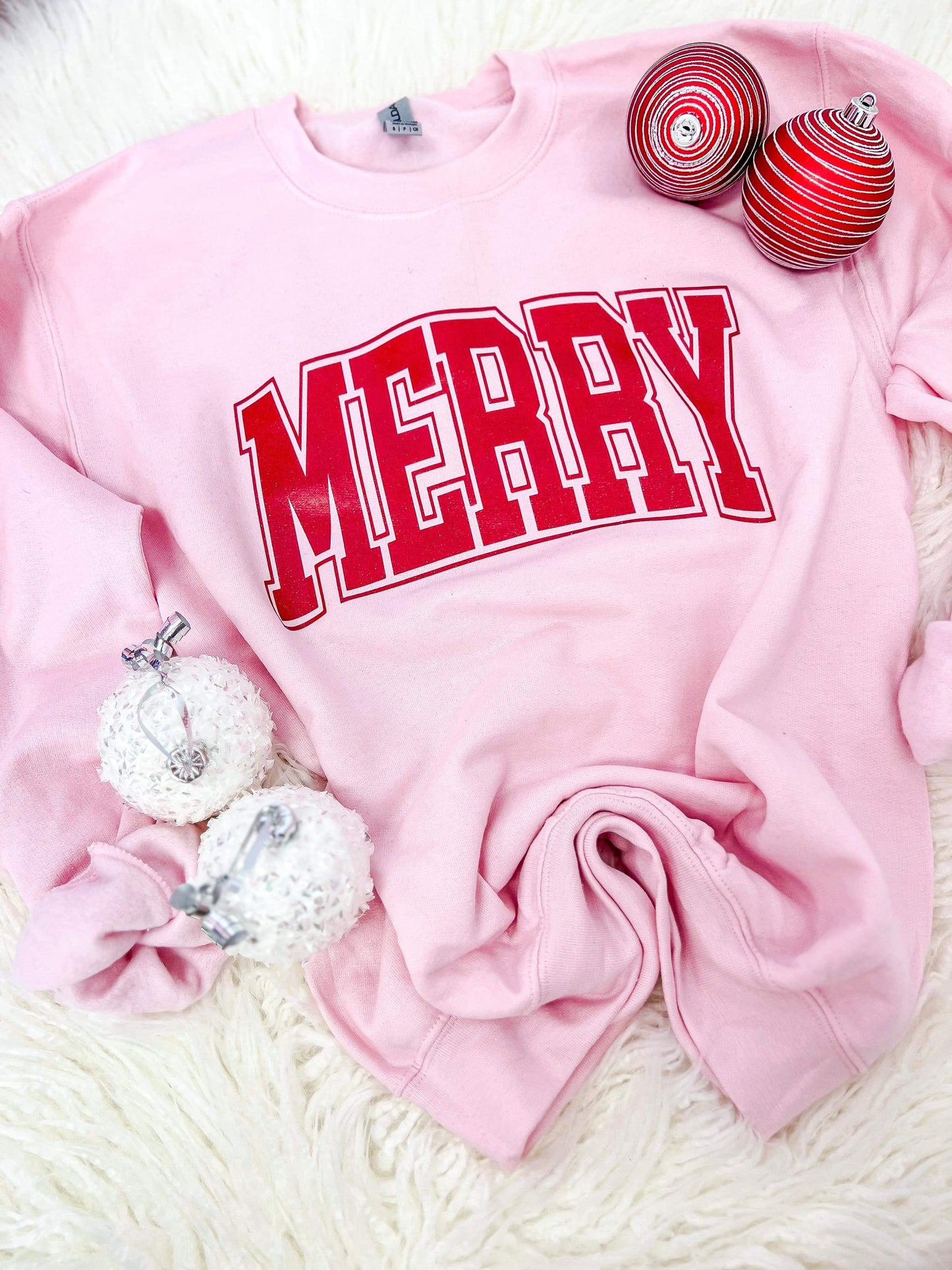 Glitter Merry Fleece Sweatshirt