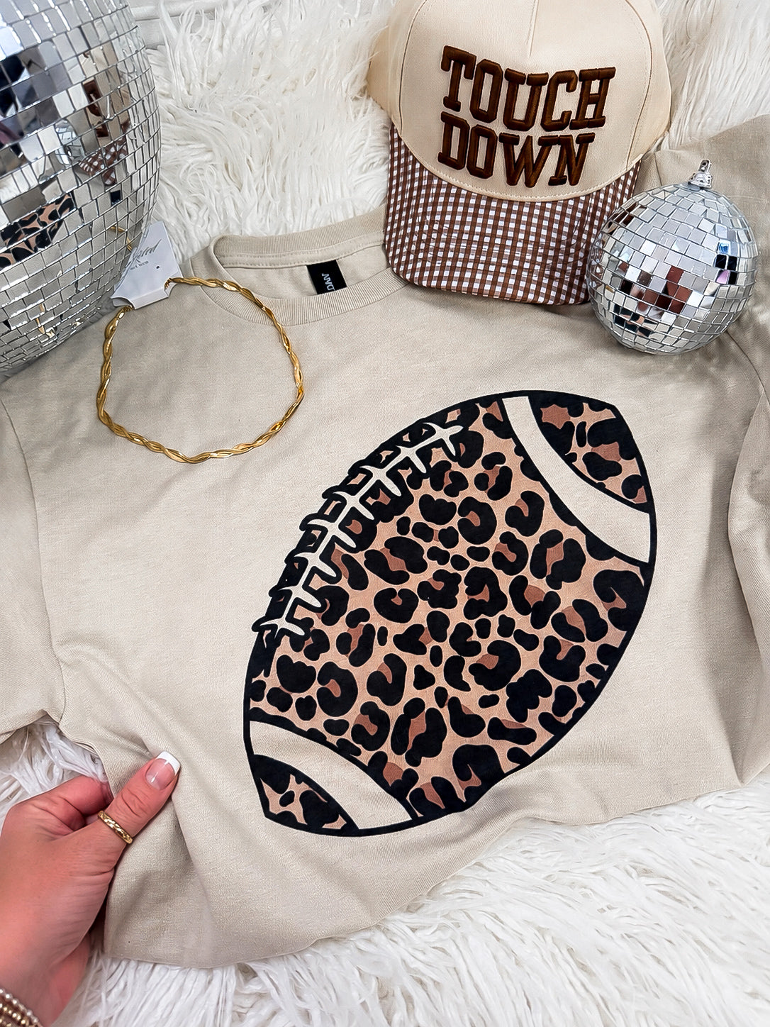 Leopard Football Tee