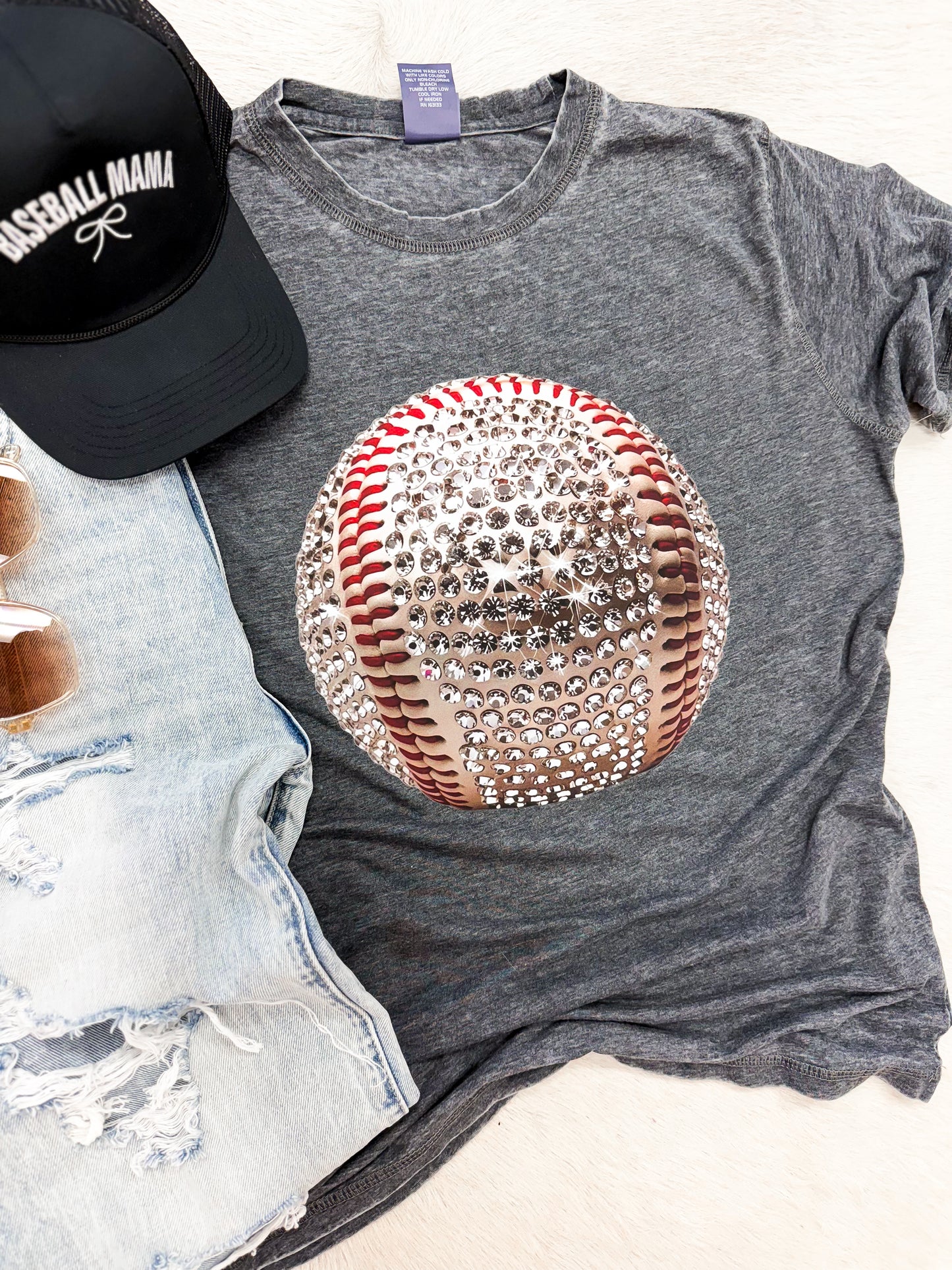 Rhinestone Baseball Tee