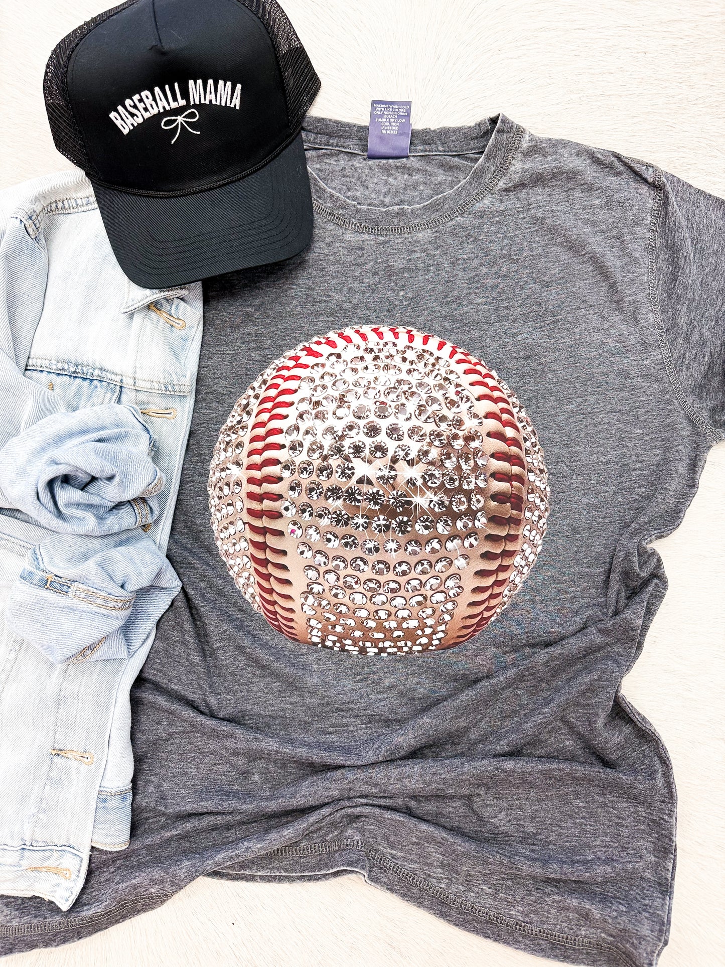 Rhinestone Baseball Tee