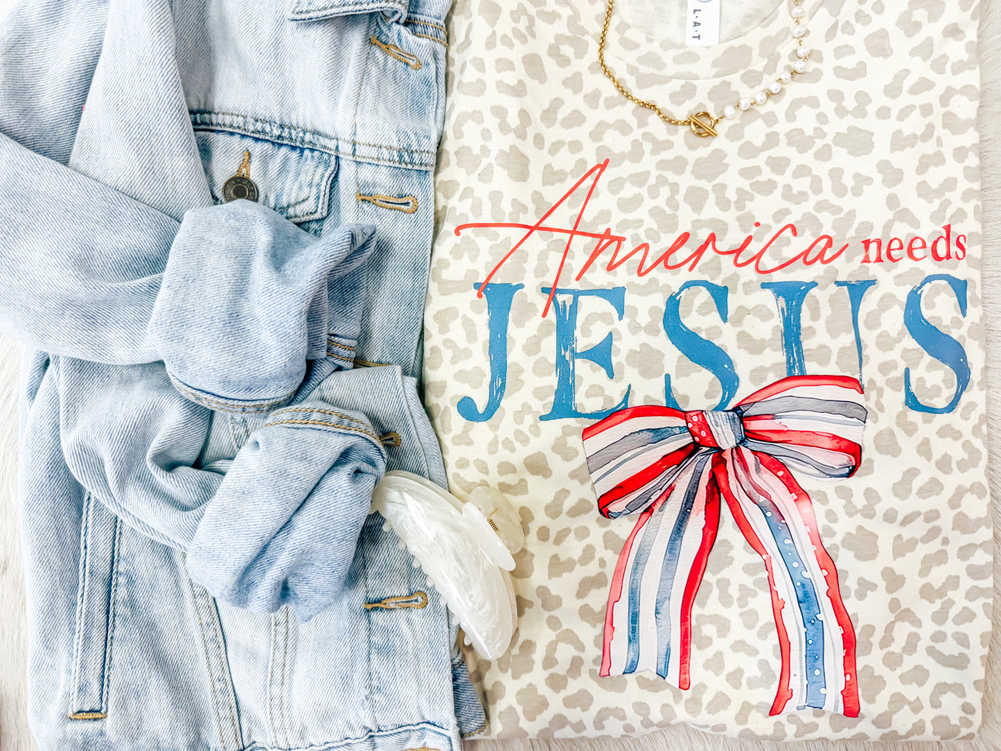 America Needs Jesus Tee