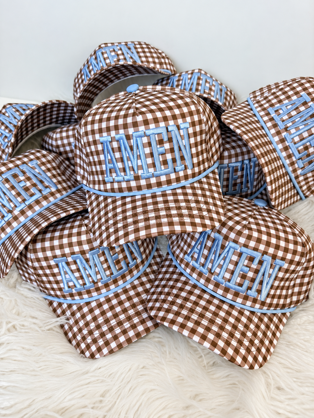 Amen Gingham Hat