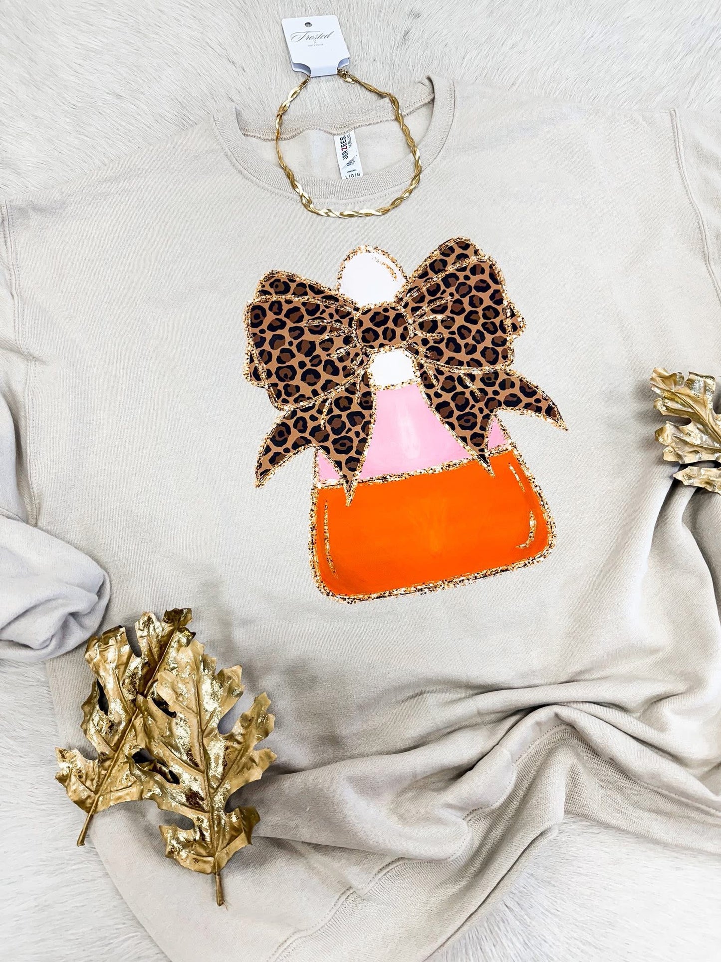 Candy Corn Cheetah Pullover