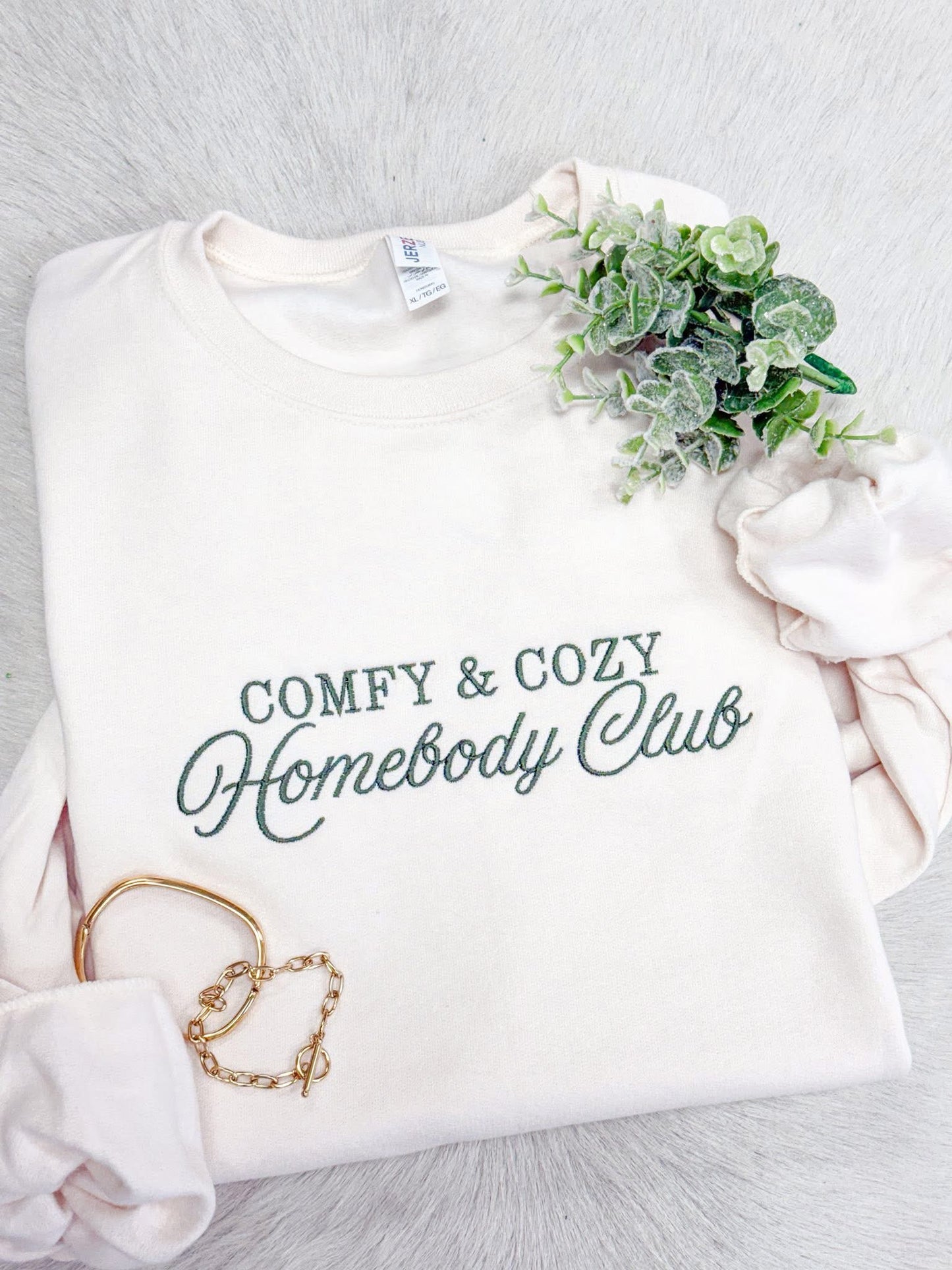 Comfy & Cozy Embroidery Sweatshirt