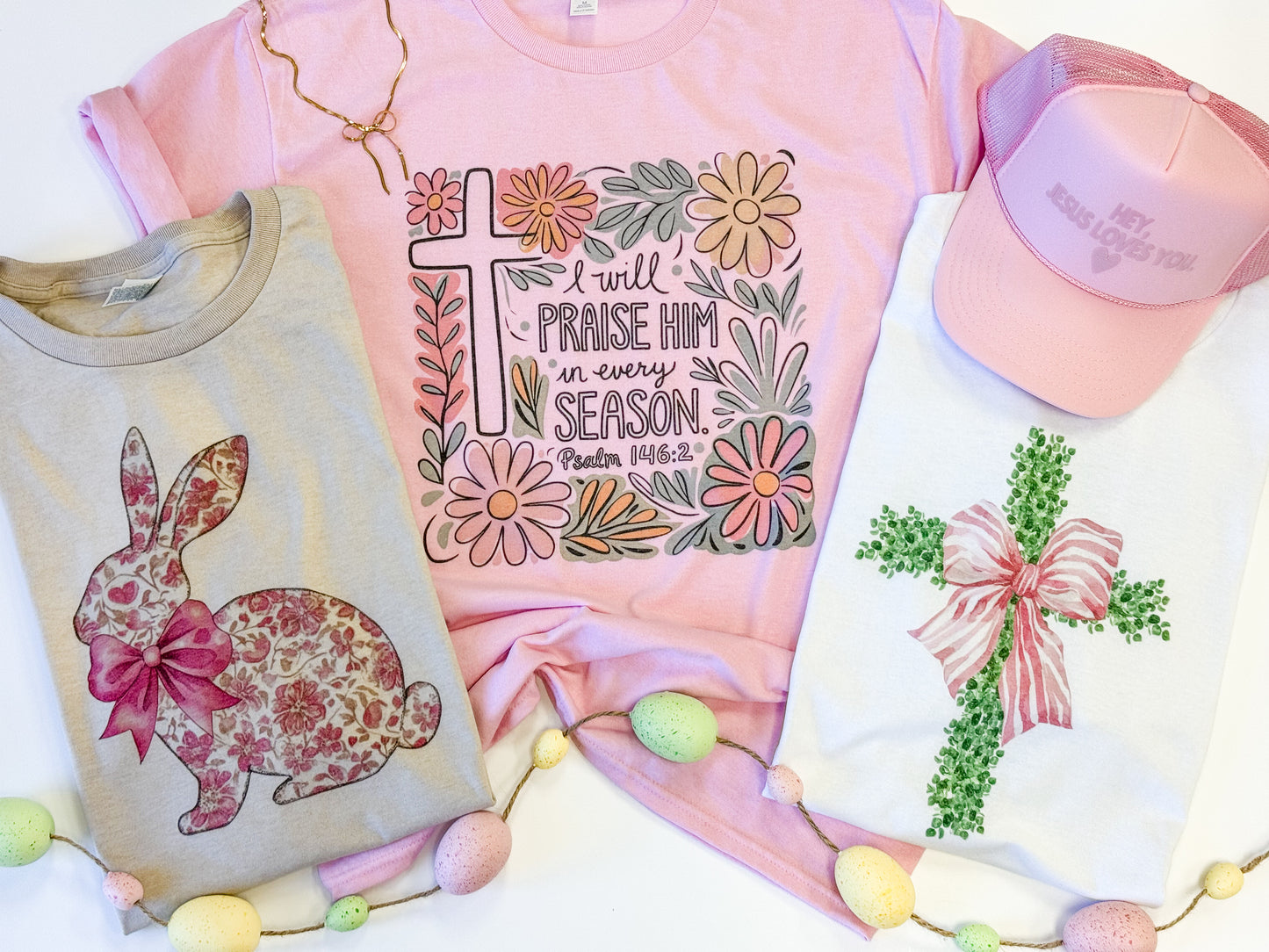 Pink Chinoiserie Bunny Tee