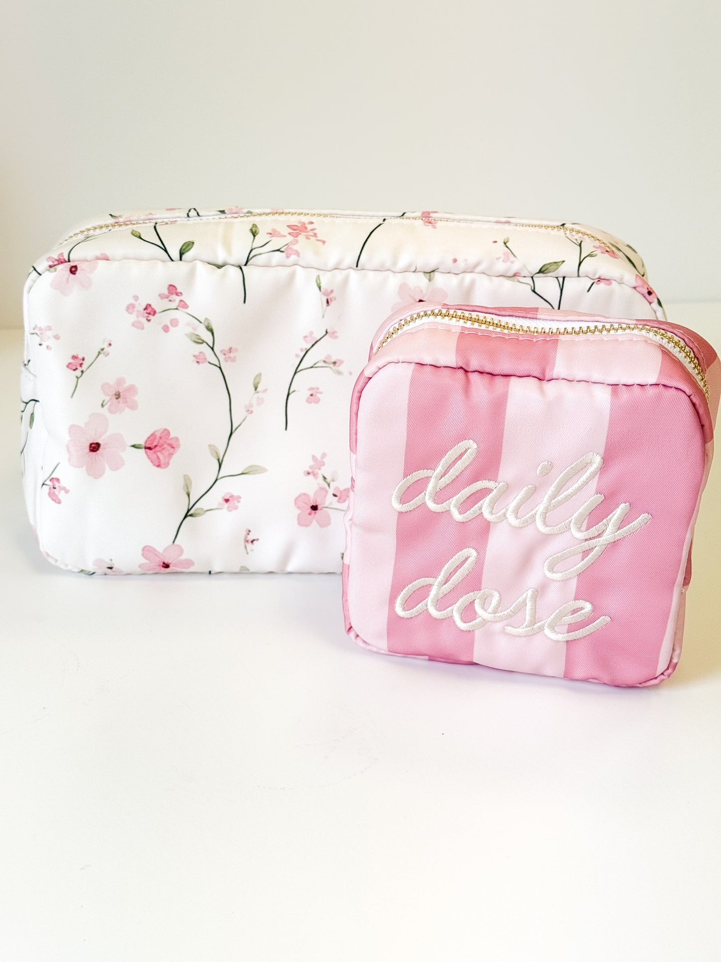 Floral Blank Large Pouch