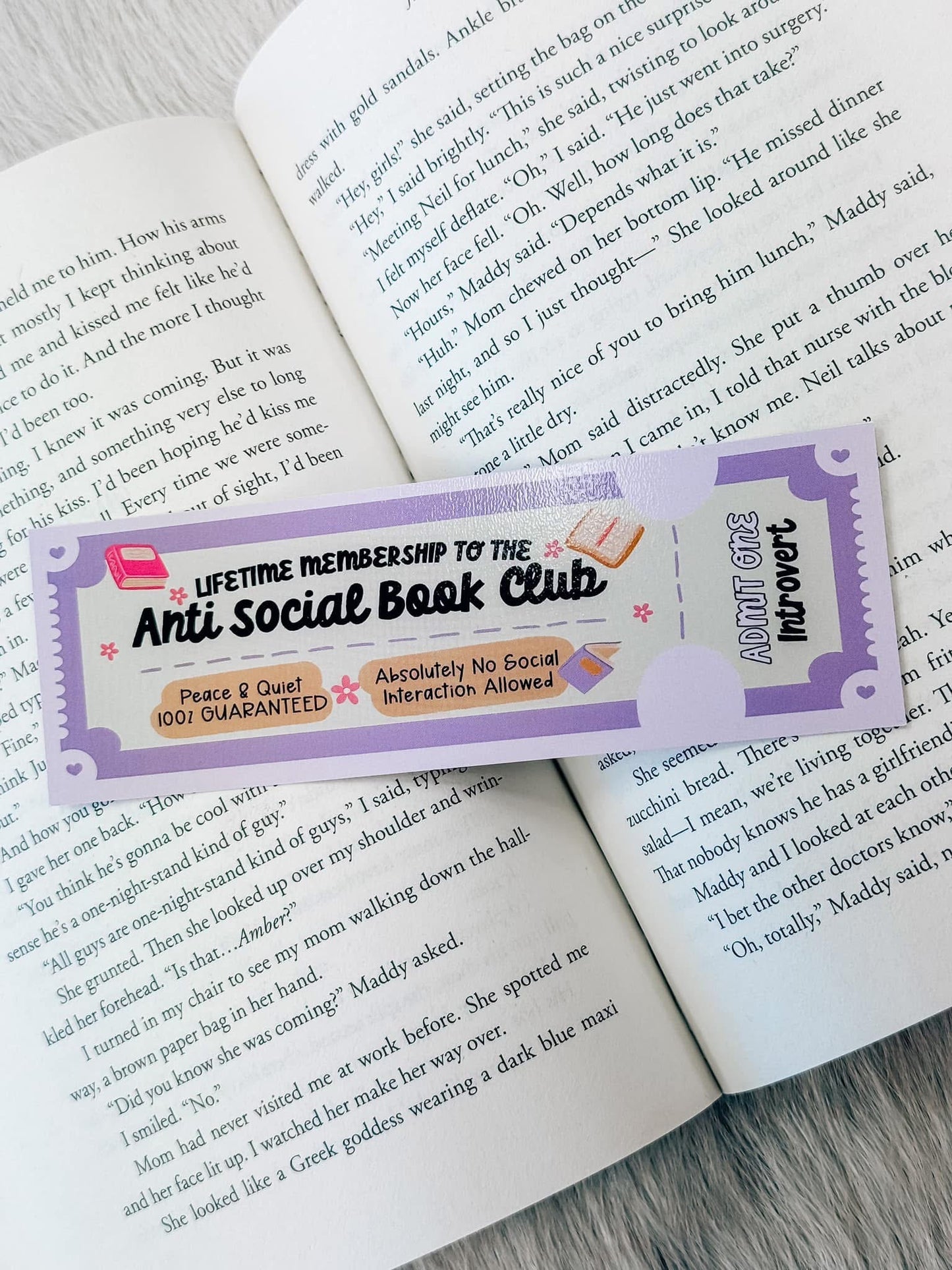 Anti Social Book Club Bookmark