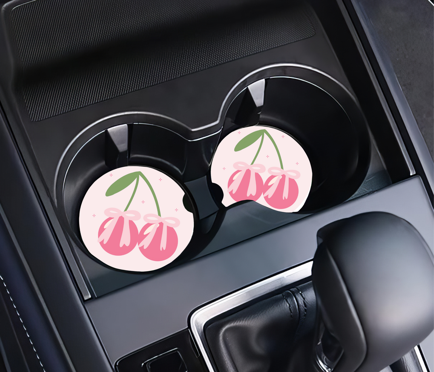 Cherry Bow Car Coaster