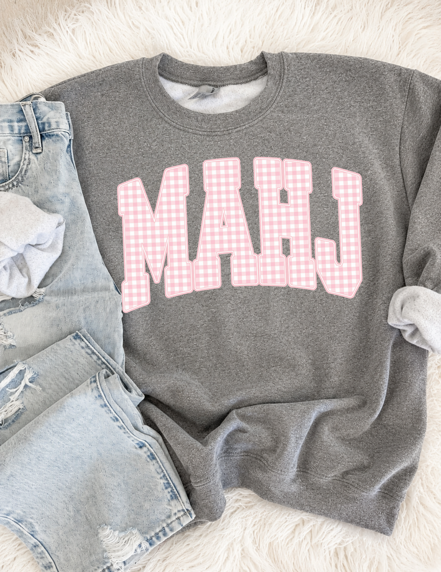 MAHJ Gingham Sweatshirt