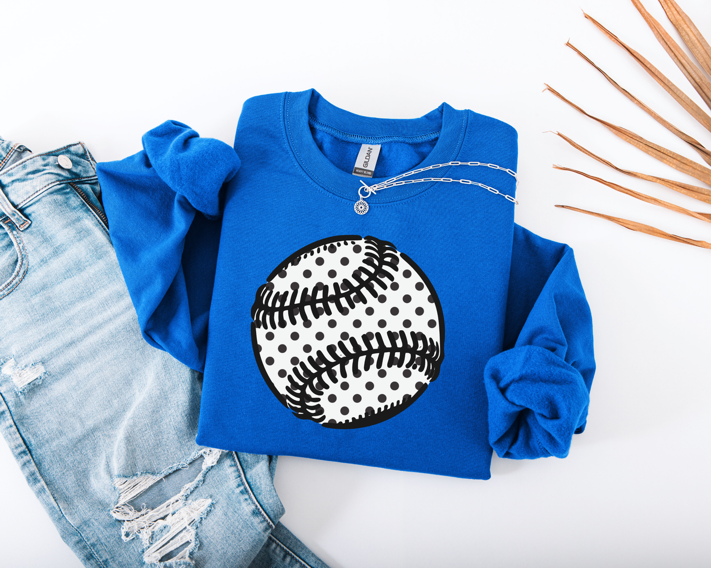 Polka Dot Baseball Sweatshirt