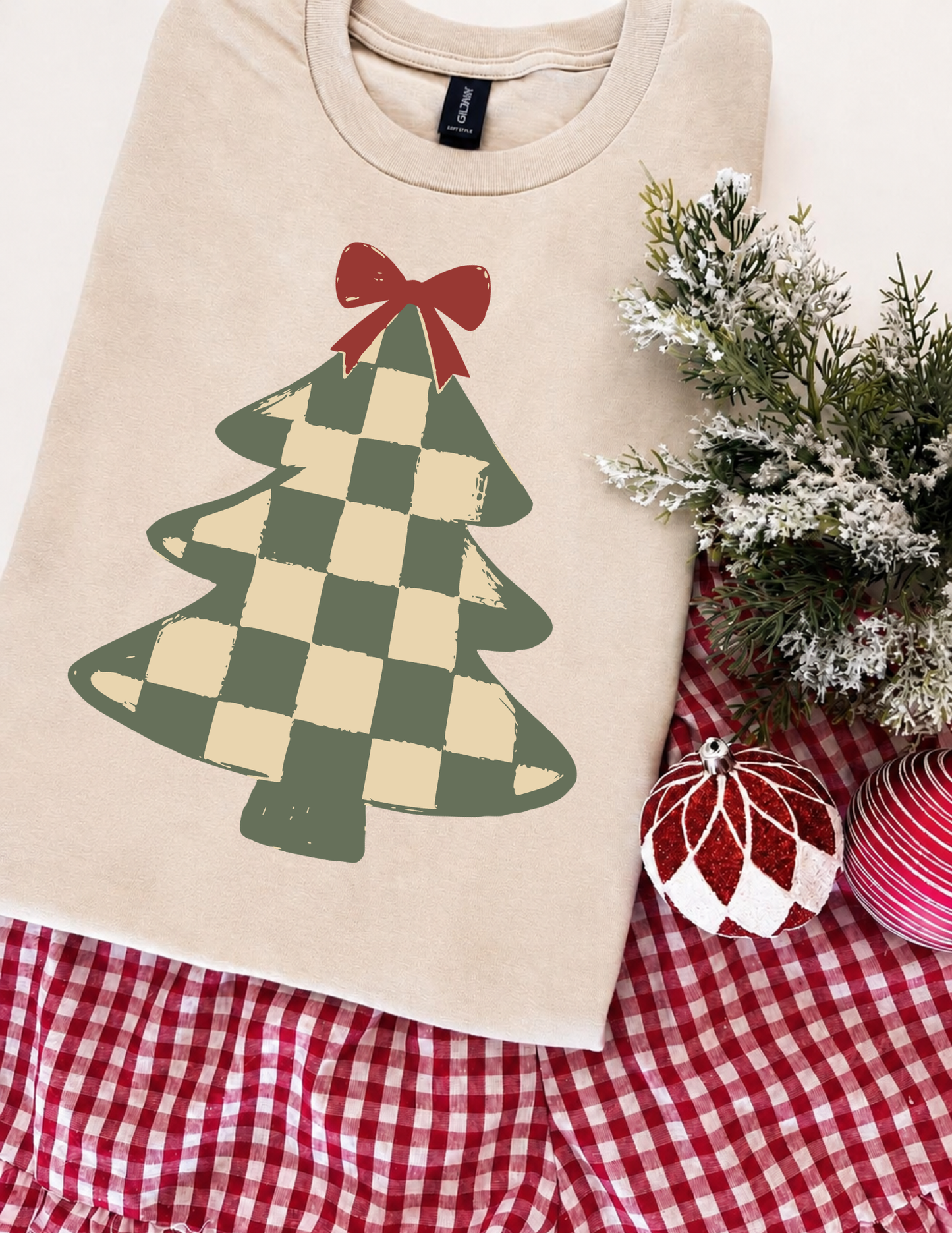 Christmas Tree (Checked) Tee