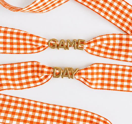 Game Day Gingham Shoe Lace Charm Set - ETA 6/30