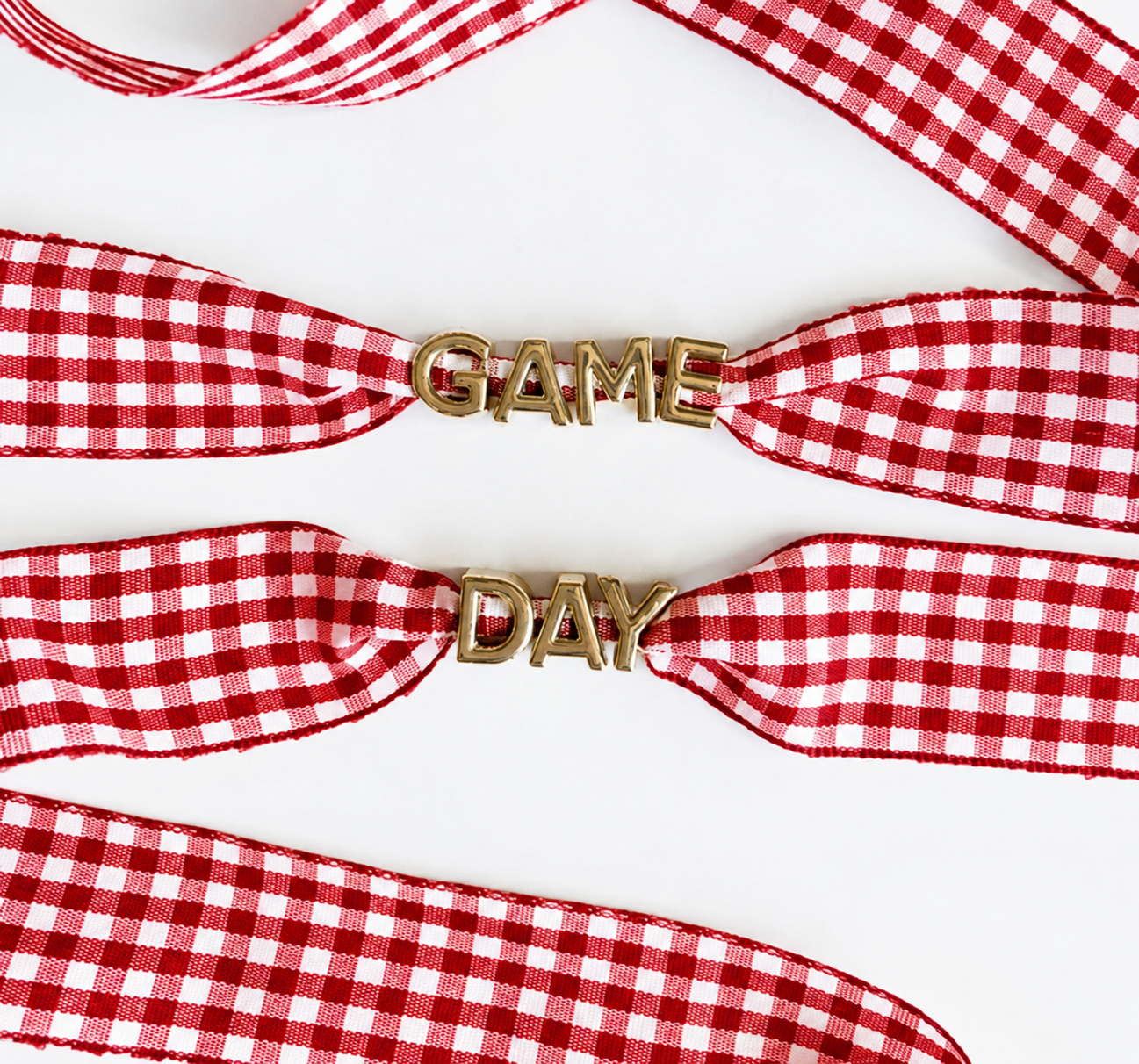 Game Day Gingham Shoe Lace Charm Set - ETA 6/30