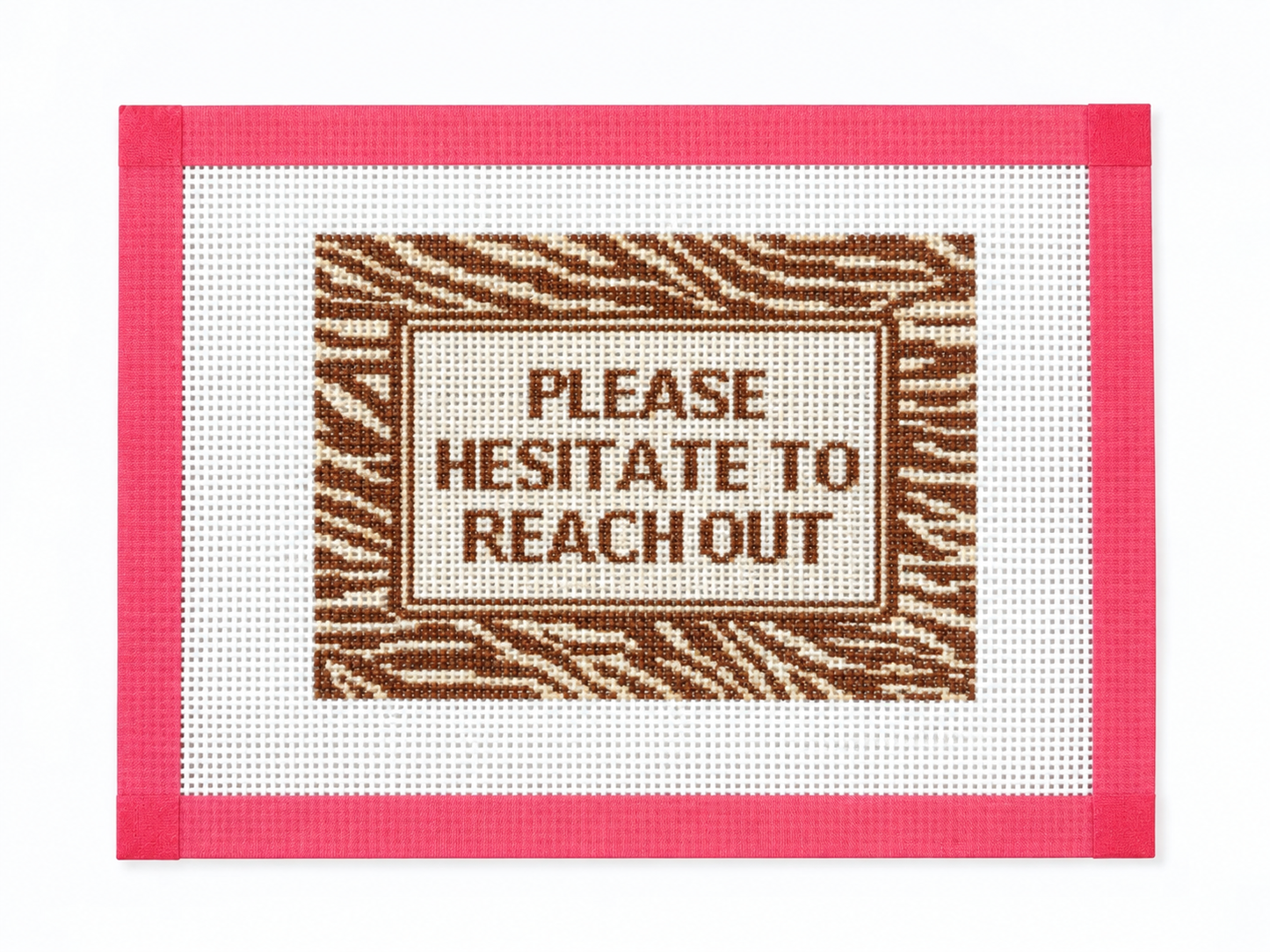 Please Hesitate Needlepoint Canvas