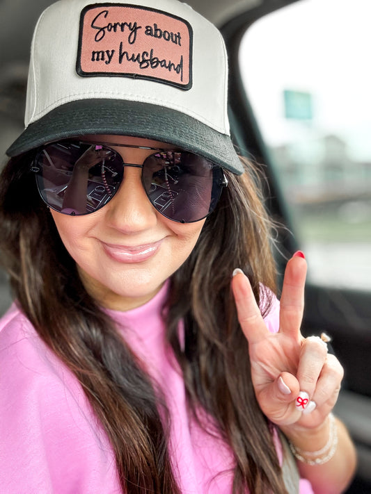 Sorry About My Husband Canvas Dad Hat