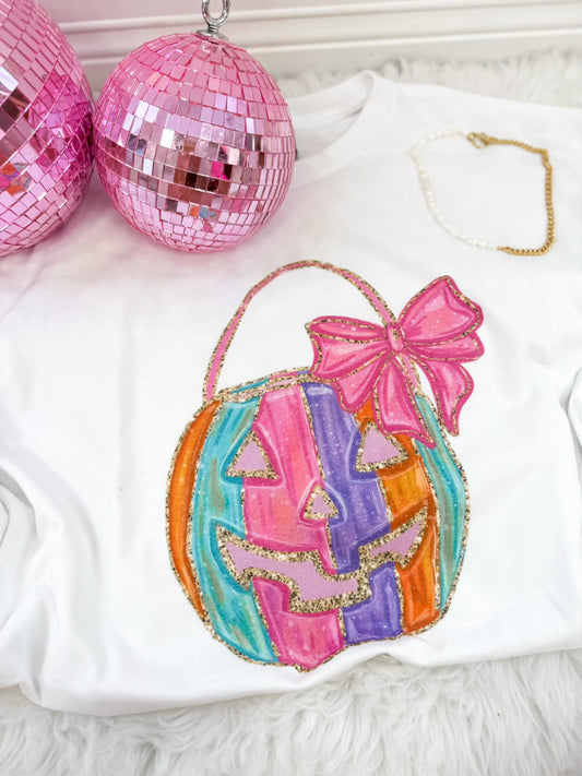 Rainbow Pumpkin Bucket Tees