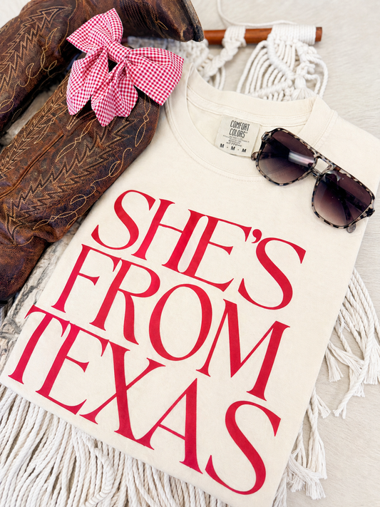 She's From Texas - Ivory Tee