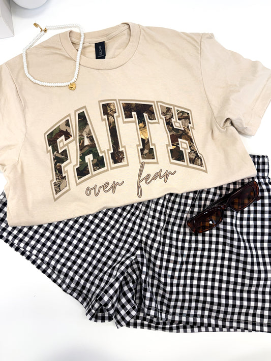 Faith(Camo) Over Fear Tee