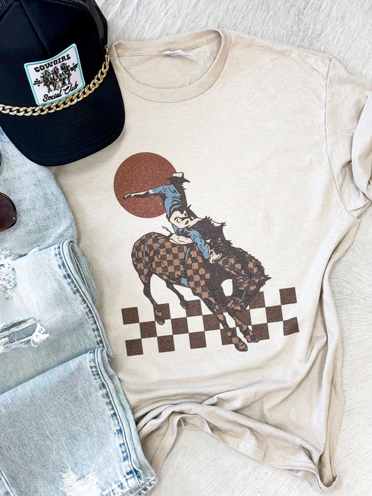 Checker Rodeo Tee