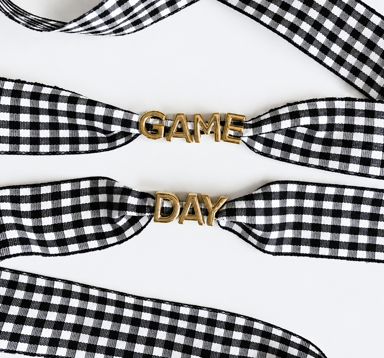 Game Day Gingham Shoe Lace Charm Set - ETA 6/30