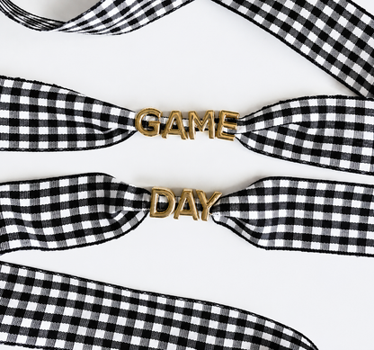 Game Day Gingham Shoe Lace Charm Set - ETA 6/30
