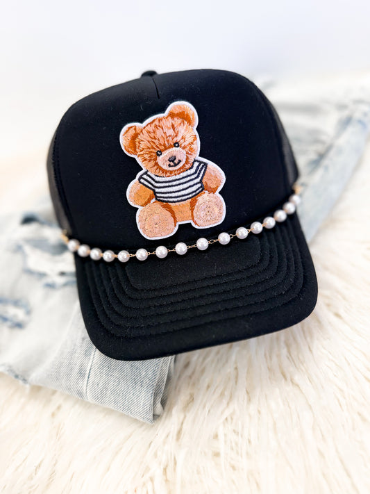 Teddy Bear Trucker Hat W/ Chain