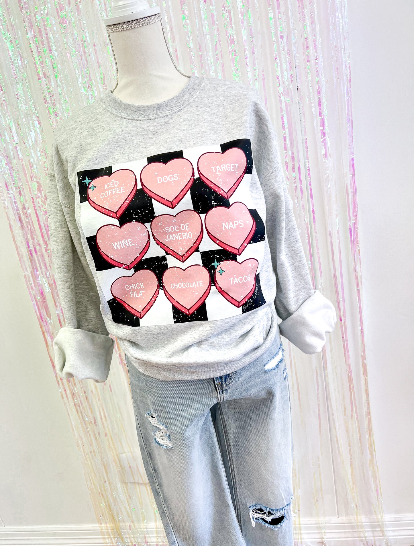 Favorite Things Hearts Sweatshirt