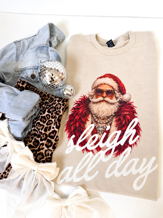 Sleigh All Day Santa Tee
