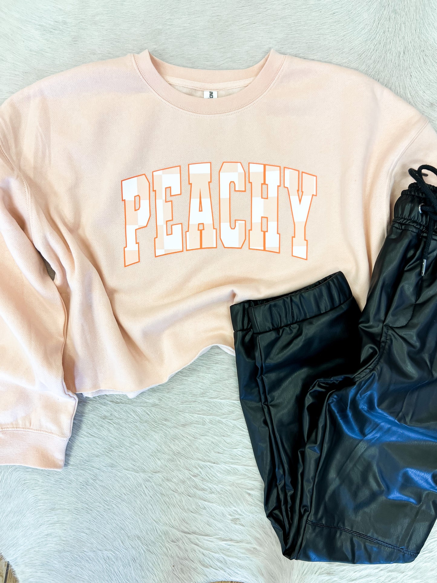 Peachy Cropped Sweatshirt