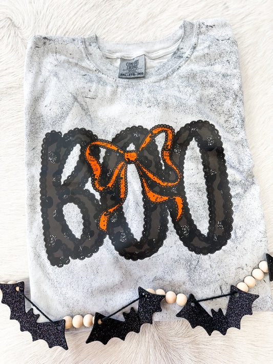 Boo Coquette Cheetah Tee