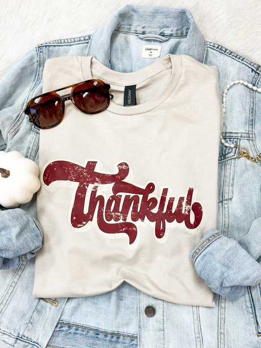 Thankful Distressed Tee