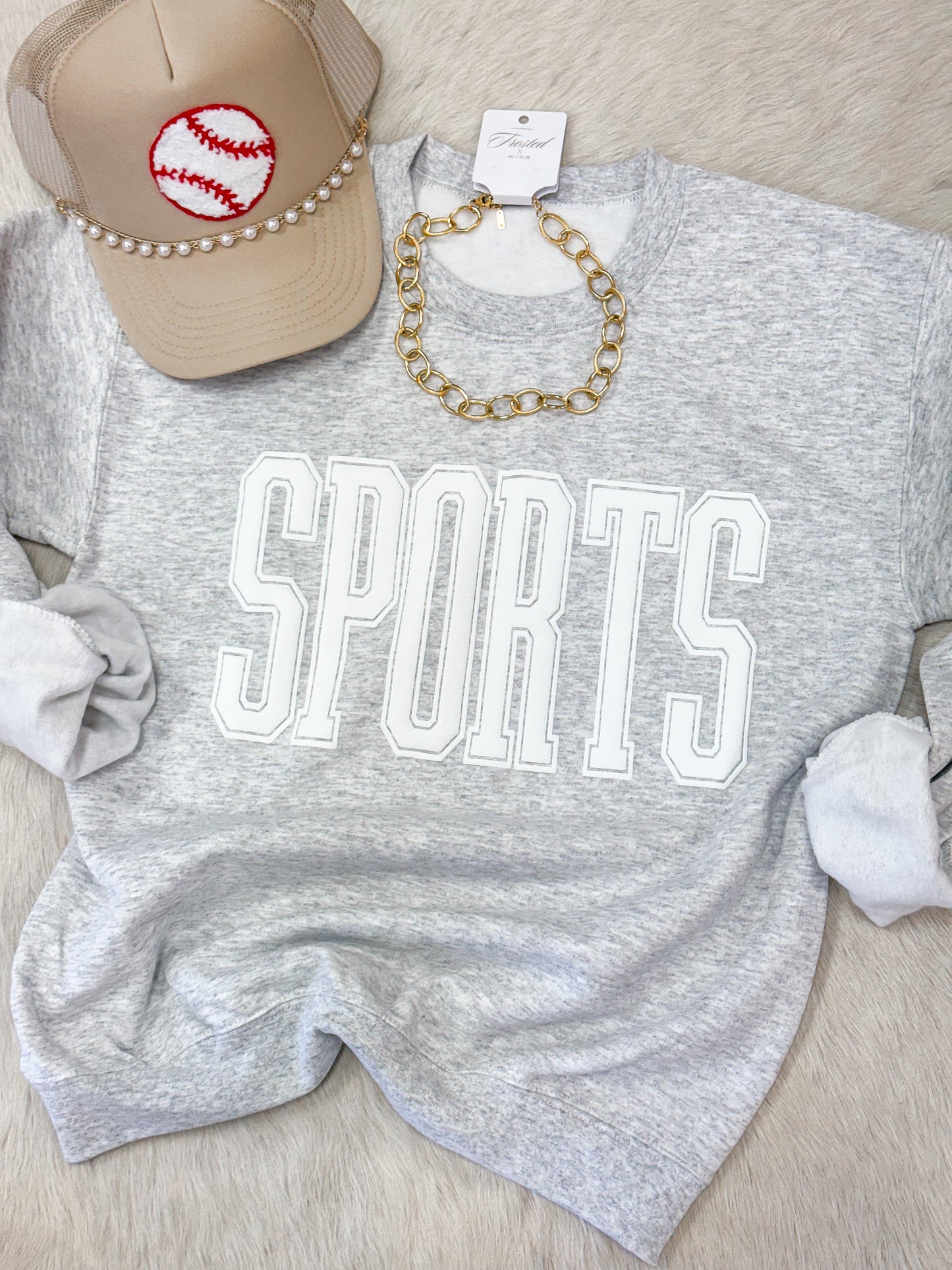 Sports Puff Print (Baseball) Sweatshirt